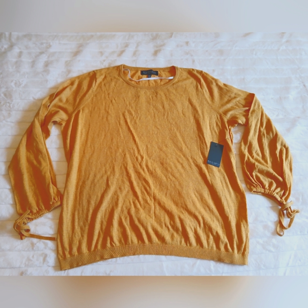 Eloquii Tie Cuff Sweater NWT 18/20 18W 20W